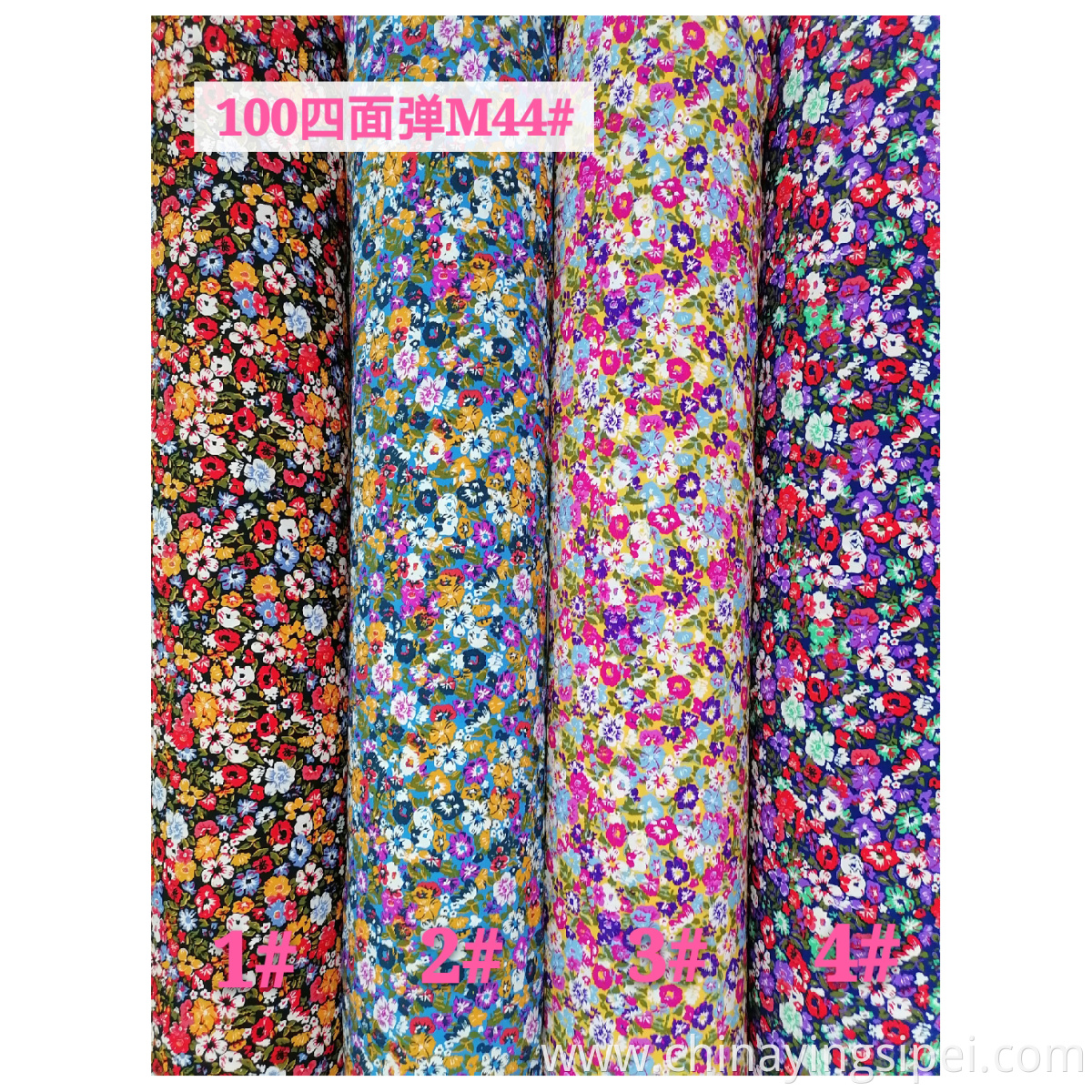 Custom 4-Way Stretch woven Printed Mesh Fabric 97%Polyester 3%Spandex Breathable Fabric For Dress